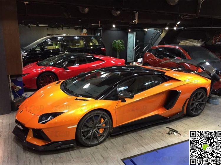 蘭博基尼aventador LP700改裝revozport包圍碳纖維前唇前杠