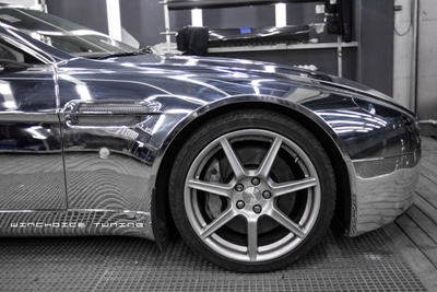 ASTON MARTINN阿斯頓馬丁 改色貼膜 PWF電鍍銀施工完成