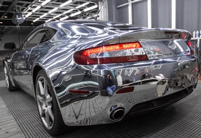 ASTON MARTINN阿斯頓馬丁 改色貼膜 PWF電鍍銀施工完成