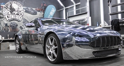 ASTON MARTINN阿斯頓馬丁 改色貼膜 PWF電鍍銀施工完成