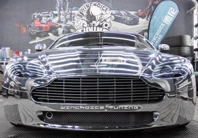 ASTON MARTINN阿斯頓馬丁 改色貼膜 PWF電鍍銀施工完成