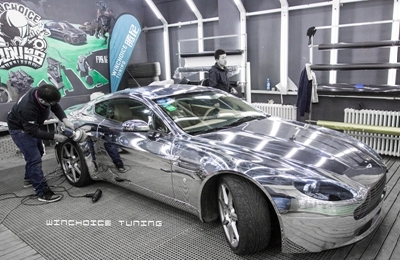 ASTON MARTINN阿斯頓馬丁 改色貼膜 PWF電鍍銀施工完成