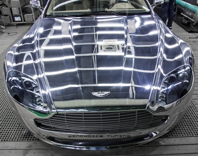 ASTON MARTINN阿斯頓馬丁 改色貼膜 PWF電鍍銀施工完成