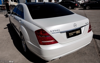 Mercedes-Benz 奔馳 S350 貼膜改色 貝殼白
