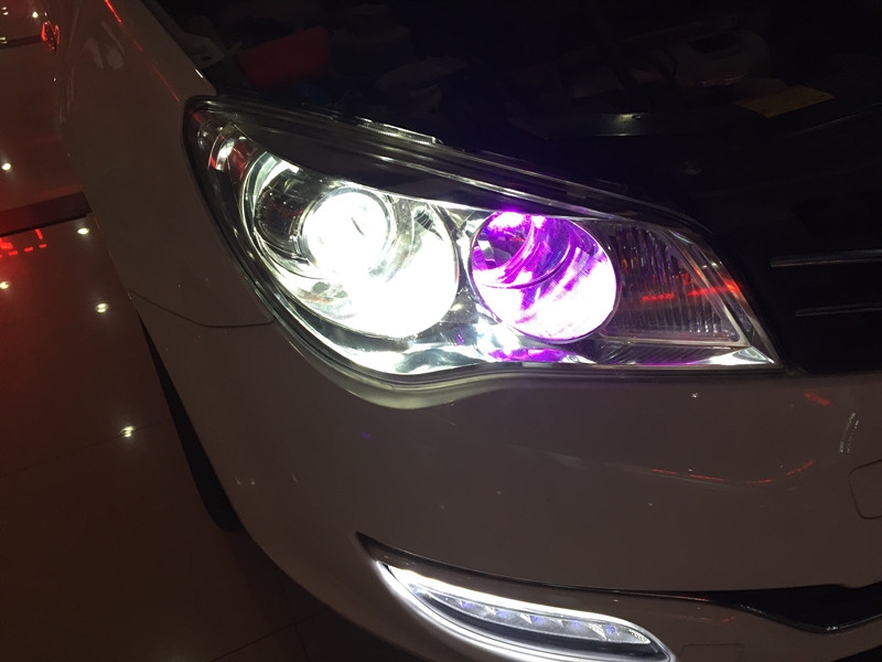 【榮威350車燈升級案例】上海榮威350改裝Q5透鏡 巖崎氙氣燈燈泡