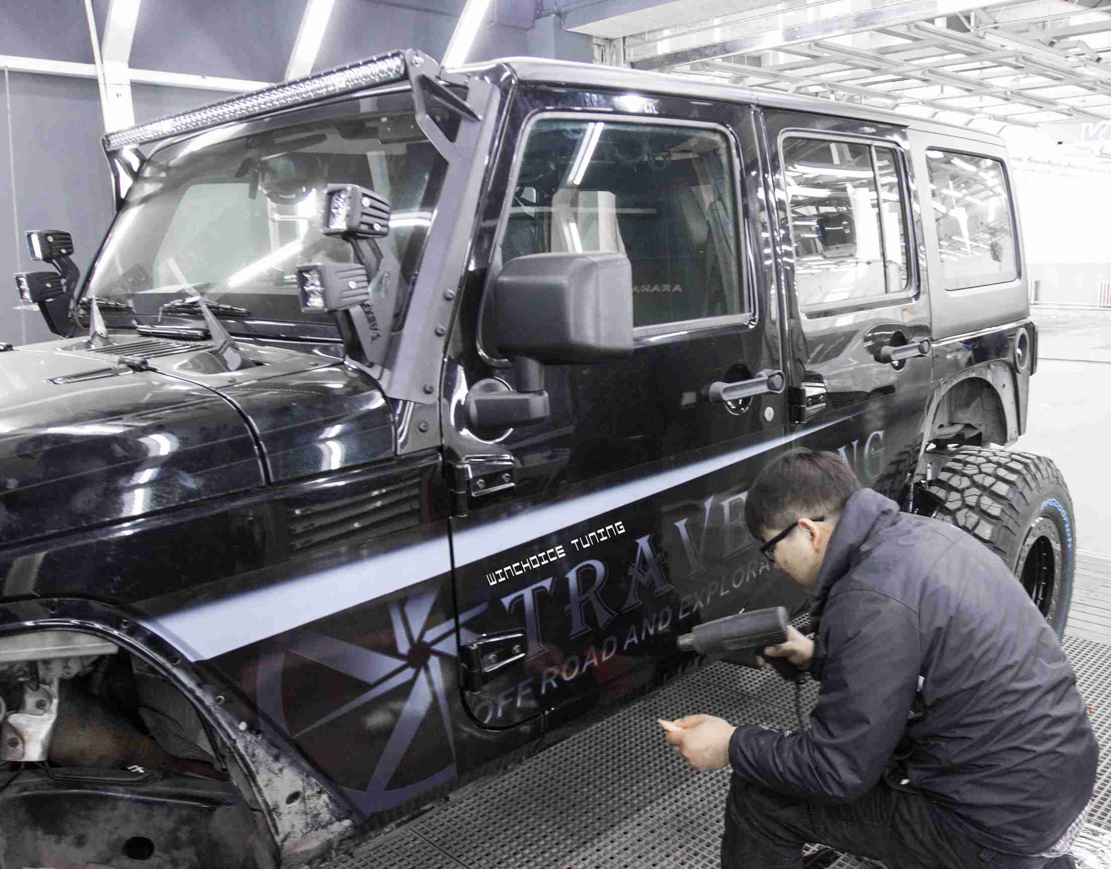 牧馬人 貼車身拉花