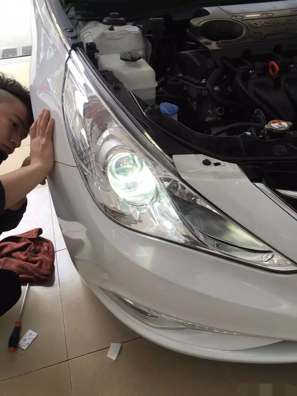 索8燈光升級Q5雙光透鏡   深圳光速車改改燈