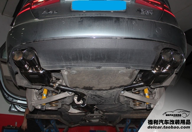 奧迪A4L改裝B12避震 S4中網(wǎng) ASPEC排氣 TTS輪圈 ECU升級(jí)