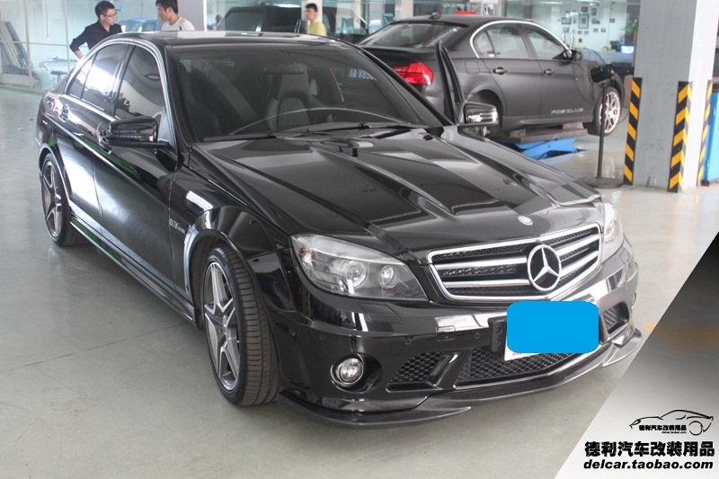 奔馳C63 AMG 改裝天蝎排氣 碳纖前唇