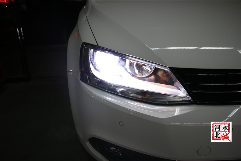 【永誠(chéng)汽車(chē)】石家莊速騰改燈，進(jìn)口海拉5透鏡+歐司朗5500K氙氣燈+光導(dǎo)天使眼