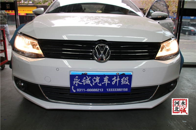 【永誠(chéng)汽車(chē)】石家莊速騰改燈，進(jìn)口海拉5透鏡+歐司朗5500K氙氣燈+光導(dǎo)天使眼