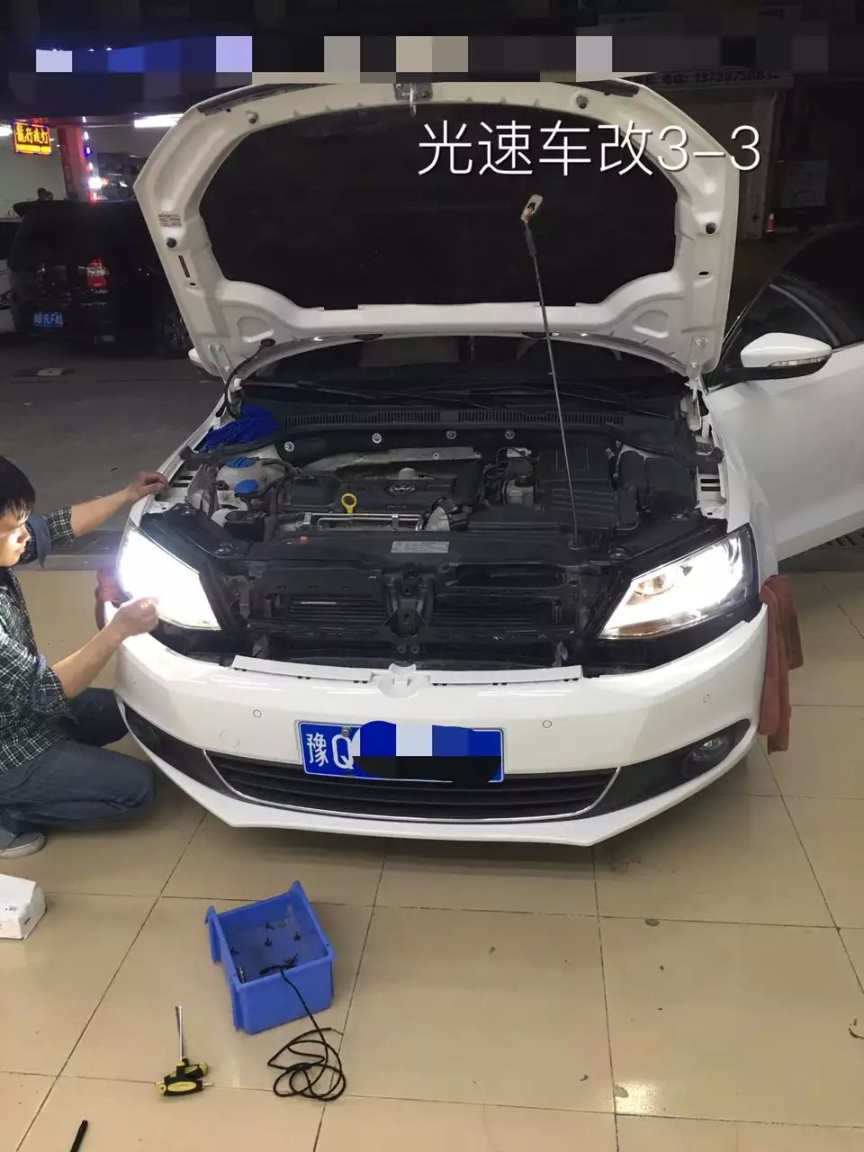 【每日改裝案例】新速騰燈光升級德國海拉5透鏡  深圳光速車改改燈