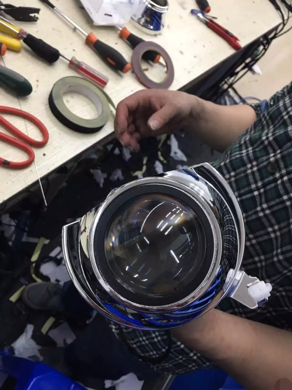 【每日改裝案例】新速騰燈光升級德國海拉5透鏡  深圳光速車改改燈