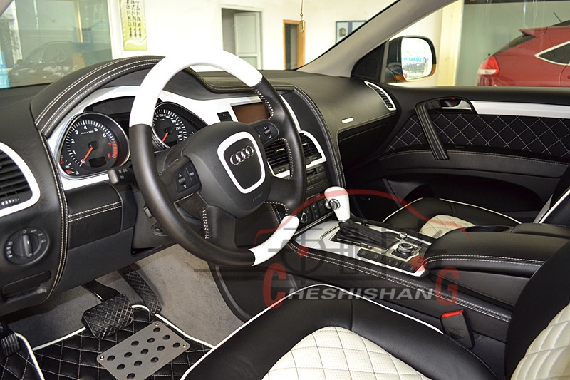 鄭州奧迪汽車內(nèi)飾個性化改裝，演繹黑白世界的色彩