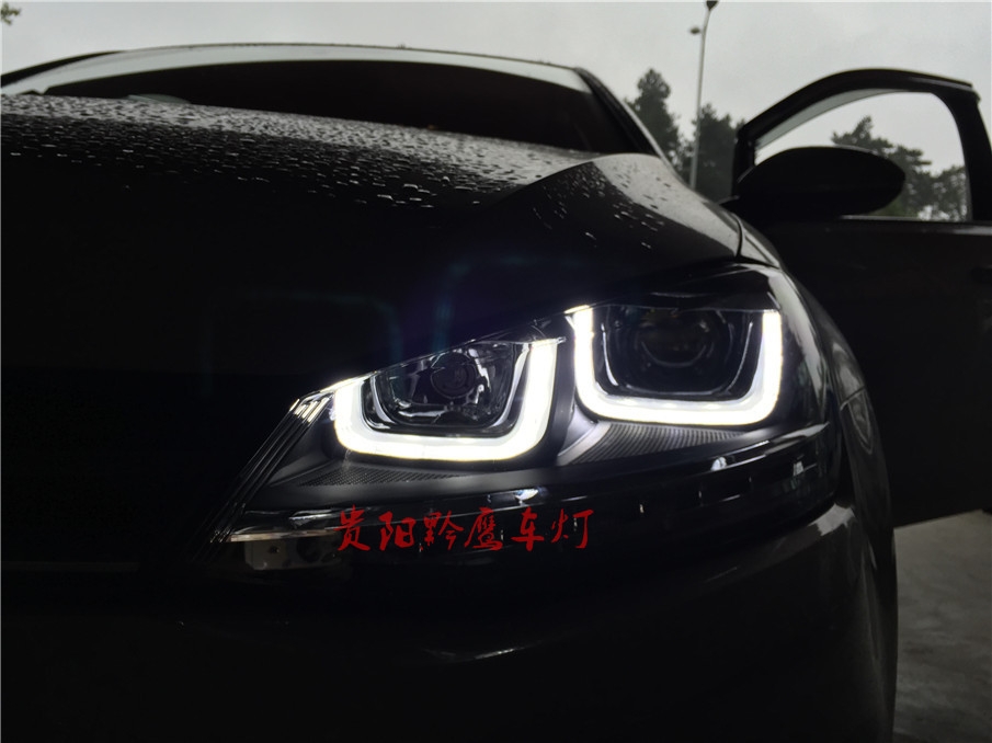 貴陽高爾夫7大燈改裝升級 LED雙U大燈，LED轉(zhuǎn)向 雙光透鏡