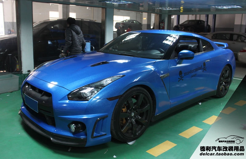 日產(chǎn)尼桑R35 改裝 WALD前保 珠光膜