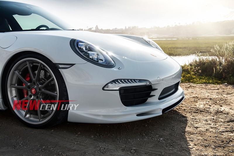 保時(shí)捷911改裝Vorstiner碳纖維小包圍 新款Porsche 991前后唇尾翼