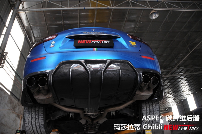 新款車型瑪莎拉蒂Ghibli改裝aspec碳纖維后唇 吉卜力改裝后擾流