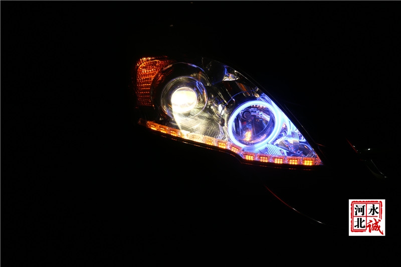 【永誠汽車】石家莊本田CRV改燈，Q5小糸透鏡+歐司朗D1S 4300K氙氣燈+LED日行燈