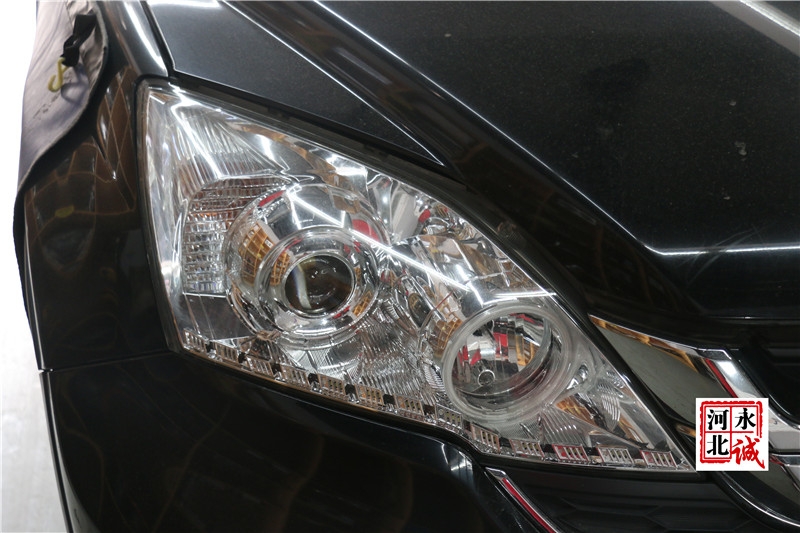 【永誠汽車】石家莊本田CRV改燈，Q5小糸透鏡+歐司朗D1S 4300K氙氣燈+LED日行燈