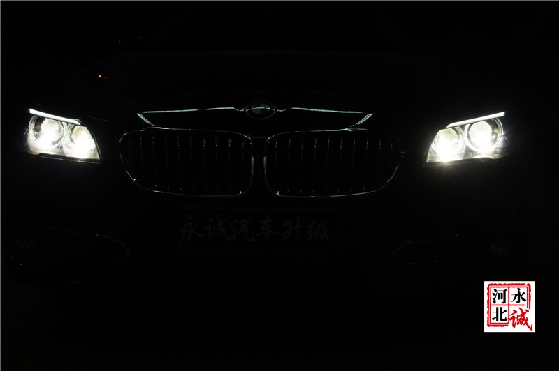 【永誠汽車】石家莊寶馬五系改燈，進(jìn)口海拉5透鏡+飛利浦XV 4800K氙氣燈