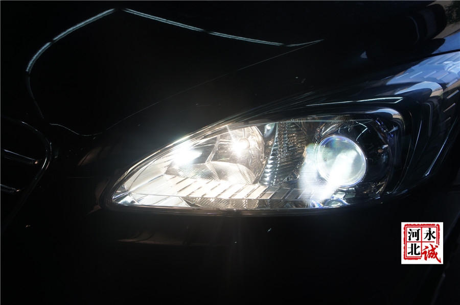 【永誠汽車】石家莊標(biāo)致508改燈，海拉5雙光透鏡+歐司朗CBI 5500K氙燈+藍(lán)色惡魔眼