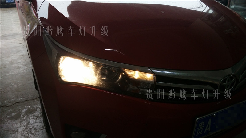 貴陽15款拉羅拉車燈改裝雙光透鏡