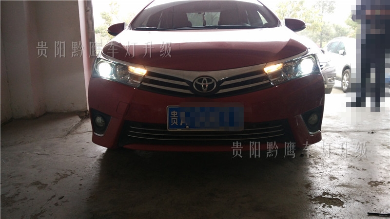貴陽15款拉羅拉車燈改裝雙光透鏡
