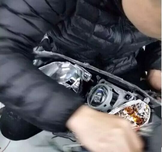 新凱美瑞車燈升級海拉5透鏡+天使眼   深圳光速車改改燈