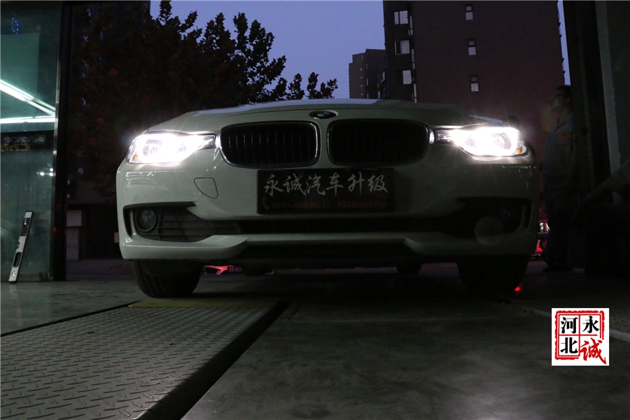 【永誠(chéng)汽車(chē)】石家莊寶馬316改燈，升級(jí)氙氣燈高配內(nèi)膽天使眼