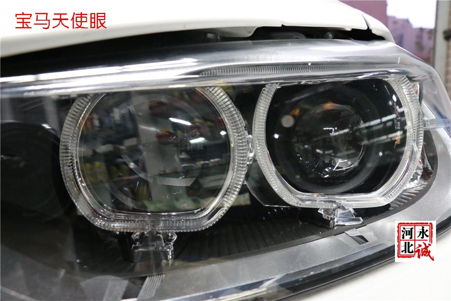 【永誠(chéng)汽車(chē)】石家莊寶馬316改燈，升級(jí)氙氣燈高配內(nèi)膽天使眼