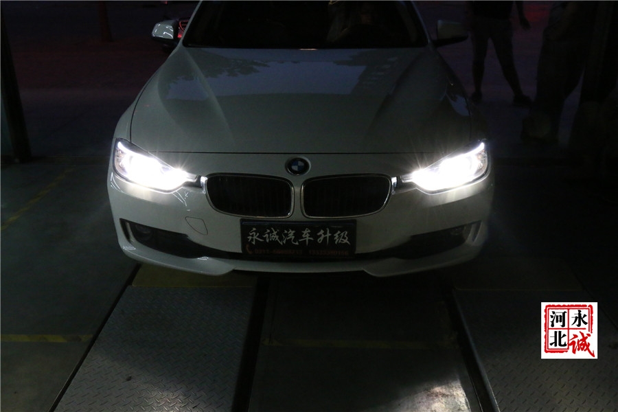 【永誠(chéng)汽車(chē)】石家莊寶馬316改燈，升級(jí)氙氣燈高配內(nèi)膽天使眼
