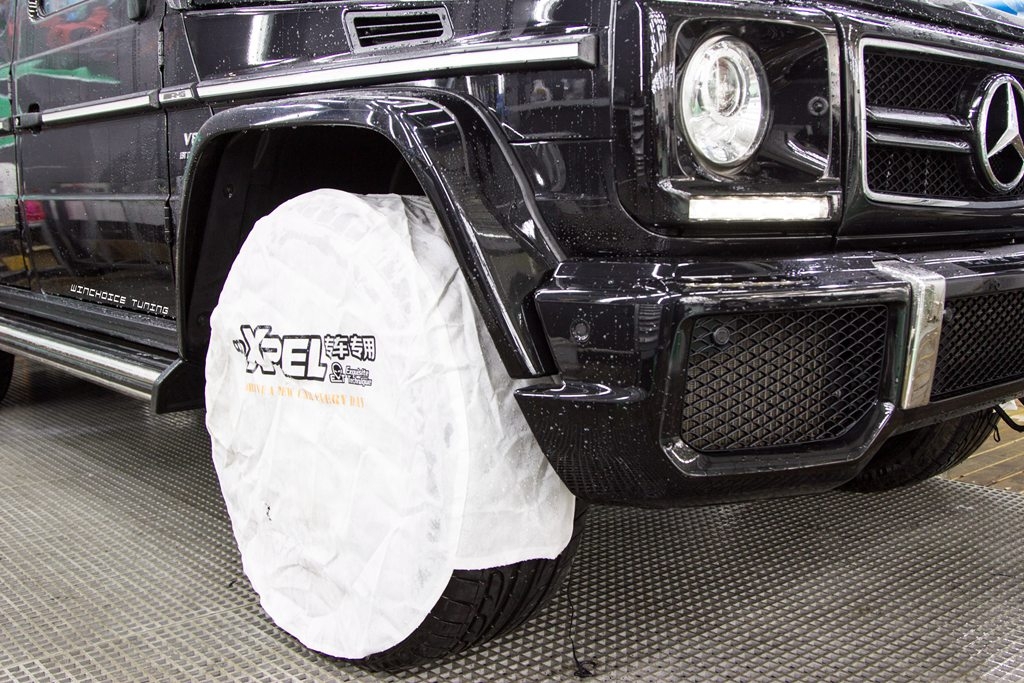 Mercedes-Benz 奔馳 G63 全車XPEL 專車專用透明保護(hù)膜 施工準(zhǔn)備中