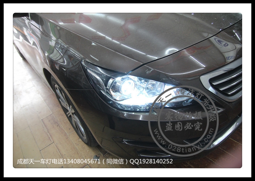 成都新款標(biāo)志408車燈改裝Q5\海拉雙光透鏡LED日行燈