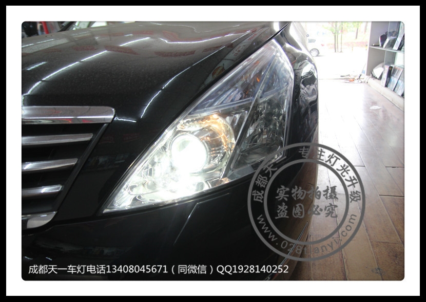 成都老天籟改裝車燈升級歐司朗氙氣燈Q5雙光透鏡