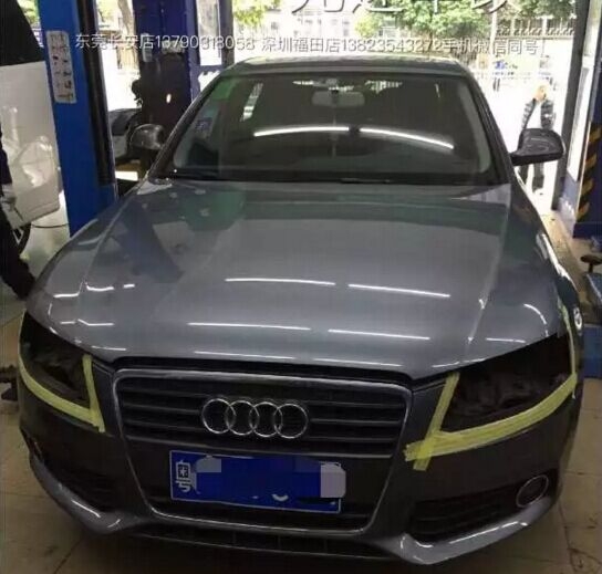 [每日改燈案例】奧迪a4燈光升級Q5雙光透鏡    深圳光速車改改燈