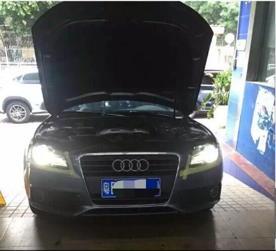 [每日改燈案例】奧迪a4燈光升級Q5雙光透鏡    深圳光速車改改燈