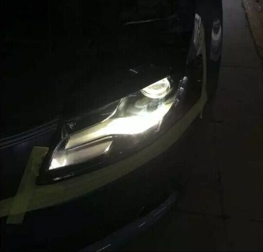 [每日改燈案例】奧迪a4燈光升級Q5雙光透鏡    深圳光速車改改燈
