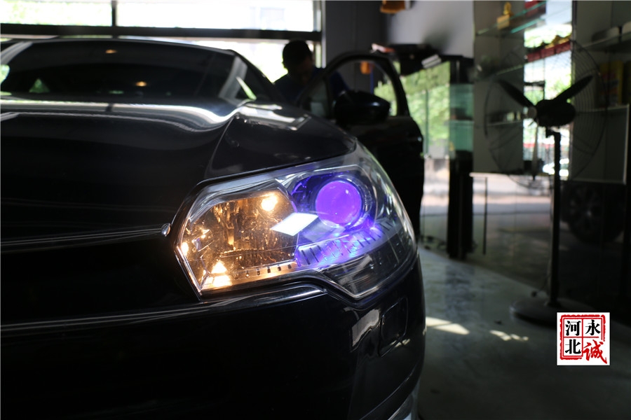 【永誠汽車】石家莊雪鐵龍C5改燈，Q5雙光透鏡+歐司朗4300K氙氣燈