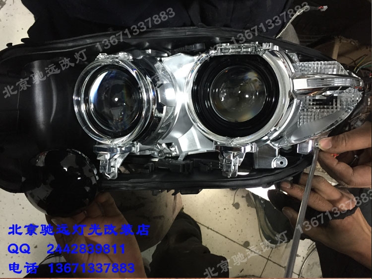 寶馬525 車燈增亮 氙氣燈透鏡改裝 大燈增亮  北京馳遠(yuǎn)改燈