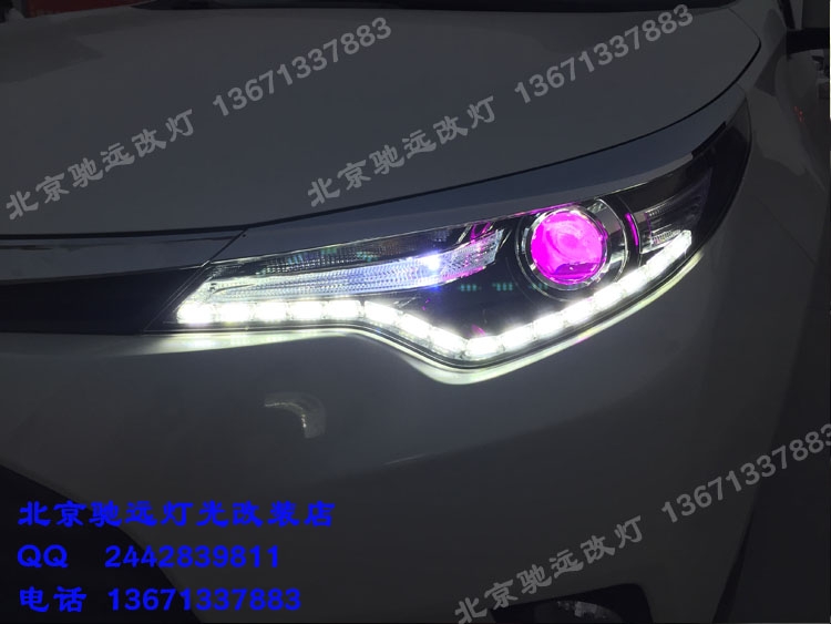 豐田雷凌 車燈升級改裝 大燈增亮 氙氣燈改裝 北京改燈