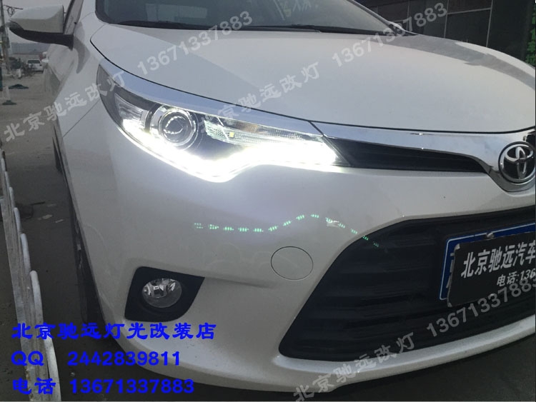 豐田雷凌 車燈升級改裝 大燈增亮 氙氣燈改裝 北京改燈