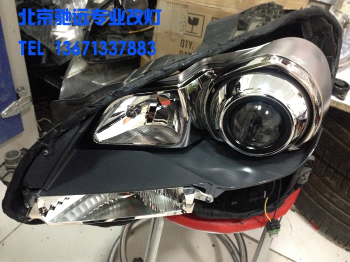 奔馳c200車燈升級(jí) 大燈增亮 奧迪Q5小糸透鏡