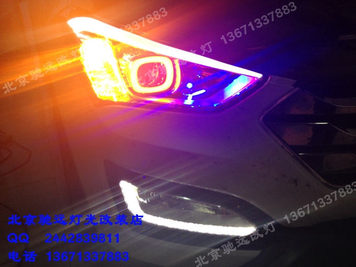 全新勝達(dá) 車燈改裝 高配燈眉 天使眼改裝 北京改燈