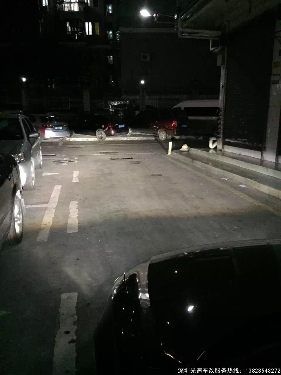奧迪A6大燈升級(jí)海拉5雙光透鏡     深圳光速車改改燈