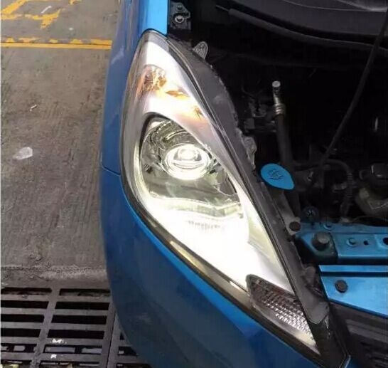 每日改燈案例：飛度車燈升級(jí)奧迪Q5雙光透鏡    深圳光速車改改燈