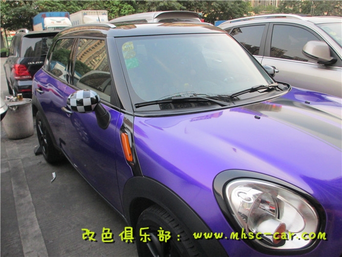 迷你mini車身改色貼膜 全車貼膜改色施工美國(guó)雅龍?zhí)枪纤? aid=