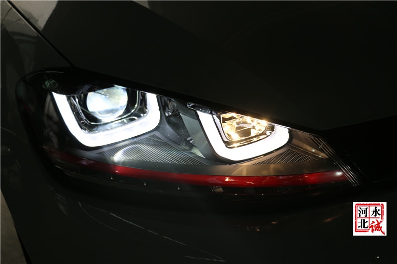 【永誠汽車】石家莊專業(yè)改燈，高爾夫7升級時宇大燈總成