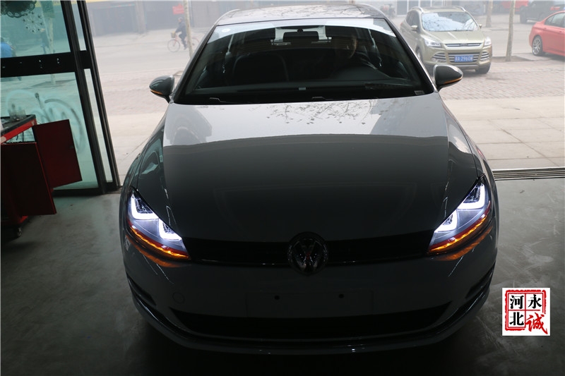【永誠汽車】石家莊專業(yè)改燈，高爾夫7升級時宇大燈總成