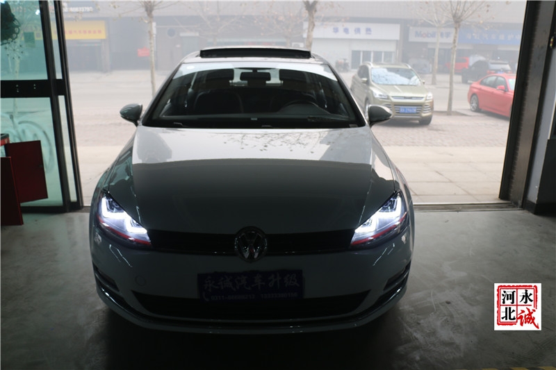 【永誠汽車】石家莊專業(yè)改燈，高爾夫7升級時宇大燈總成